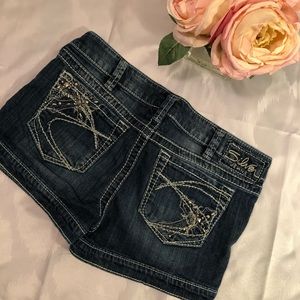 Silver Jean Shorts